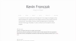 Desktop Screenshot of kevinfronczak.com